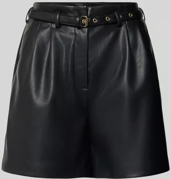 Only Loose fit korte broek in leerlook met riem model 'HEIDI' - Foto 3