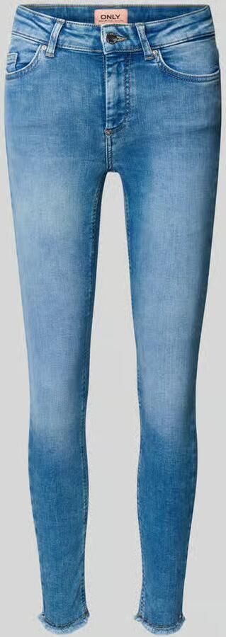 Only Ankle jeans ONLBLUSH – Enkeljeans met open zomen voor moderne looks Schuureffecten modieus skinny fit ronde hals regular fit - Foto 10
