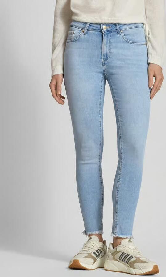 Only Ankle jeans ONLBLUSH MID SK ANK RAW met iets gerafelde voetzoom - Foto 3