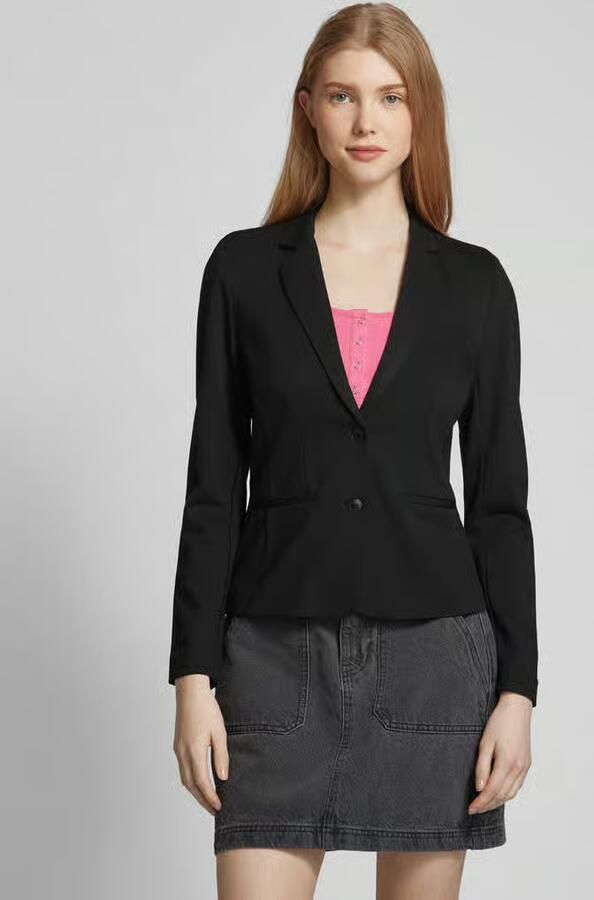 Only Jerseyblazer ONLPOPTRASH – 2-knoops blazer met getailleerd silhouet regular fit milano rib materiaalmix reverskraag effen - Foto 8