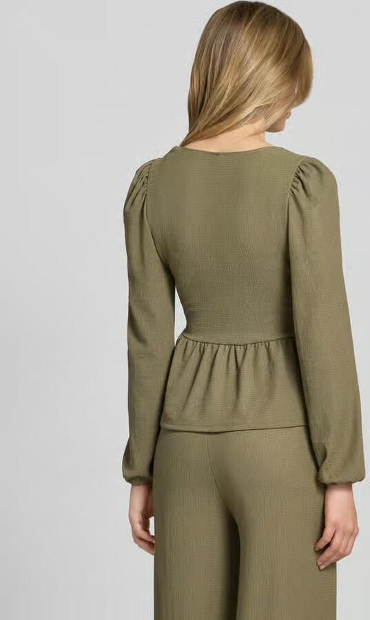 Only Slim fit blouse met lange mouwen in wikkellook model '30 BILL'