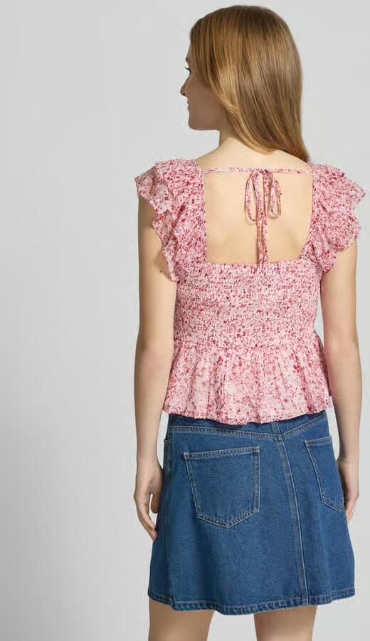 Only slim fit blousetop met all-over motief model 'ELIZA'
