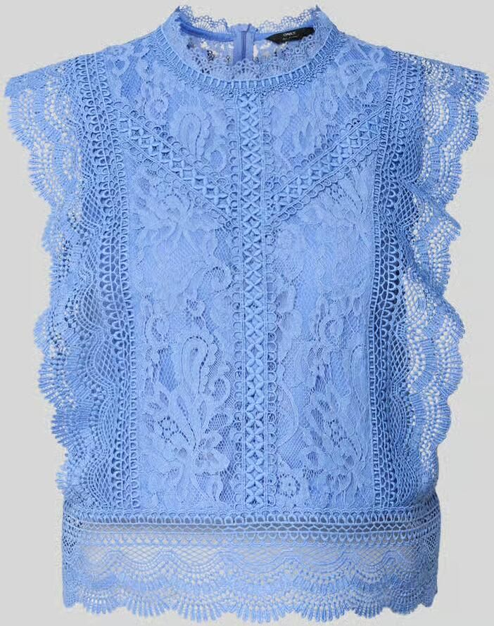Only slim fit blousetop met katoen viscose en lyocell model 'KARO' - Foto 2