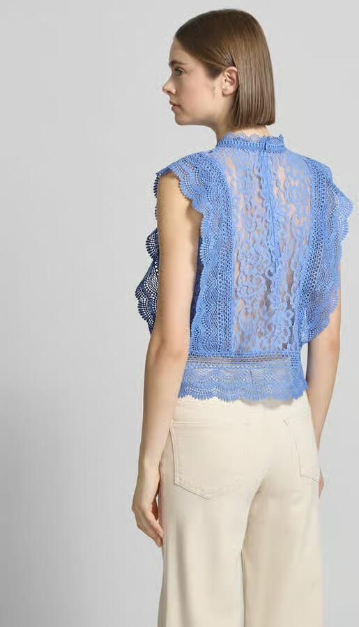 Only slim fit blousetop met katoen viscose en lyocell model 'KARO'