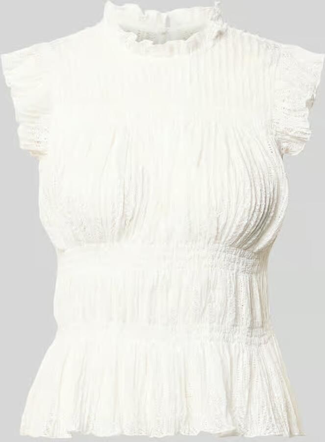Only slim fit blousetop met rucheskraag model 'SHAILA' - Foto 2
