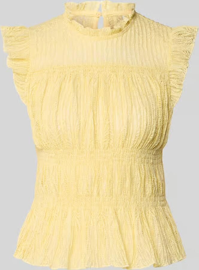 Only slim fit blousetop met rucheskraag model 'SHAILA' - Foto 5