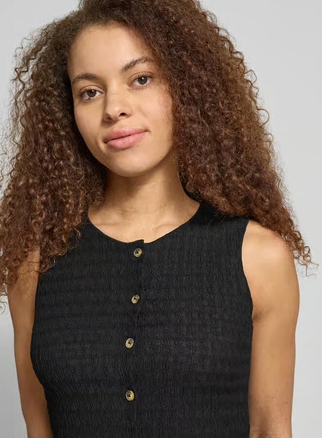 Only slim fit bodywarmer met seersucker-structuur model 'ILSE'