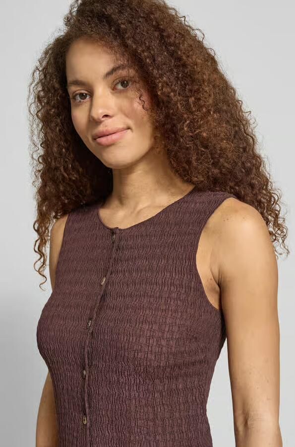 Only slim fit bodywarmer met seersucker-structuur model 'ILSE'