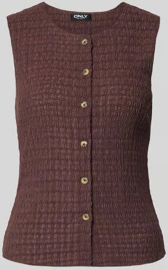 Only slim fit bodywarmer met seersucker-structuur model 'ILSE' - Foto 2