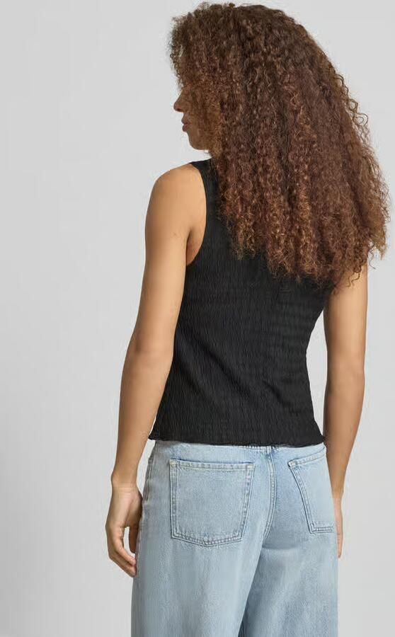 Only slim fit bodywarmer met seersucker-structuur model 'ILSE'