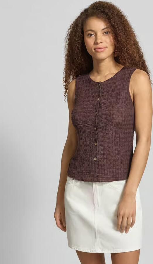 Only slim fit bodywarmer met seersucker-structuur model 'ILSE' - Foto 7