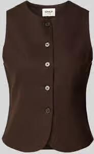 Only slim fit bodywarmer van mix van viscose en linnen model 'GOA'