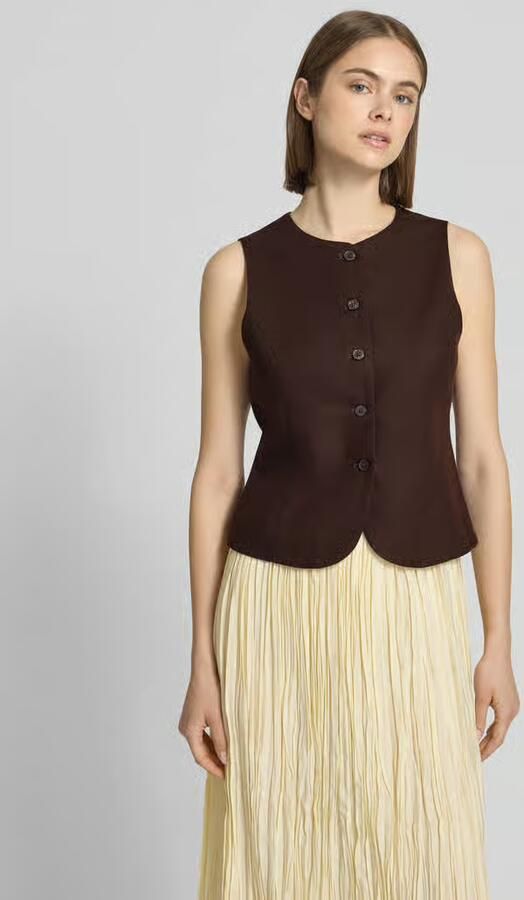 Only slim fit bodywarmer van mix van viscose en linnen model 'GOA' - Foto 2
