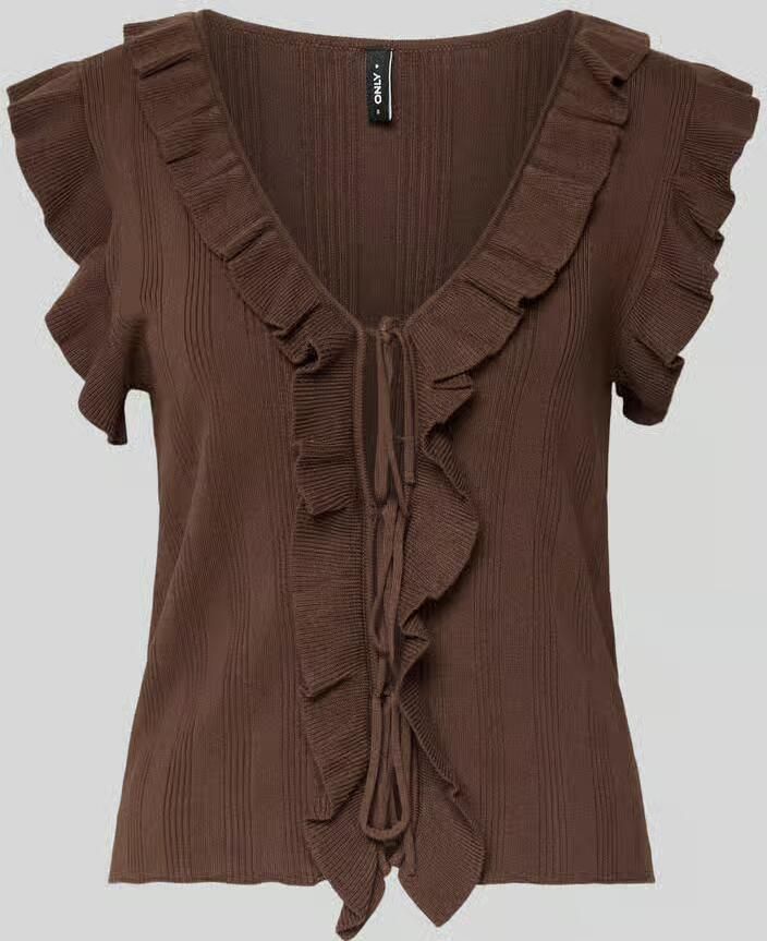 Only slim fit knitweartop van viscosemix model 'NELLY' - Foto 4
