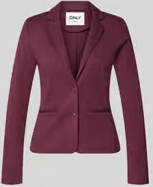 Only Jerseyblazer ONLPOPTRASH – 2-knoops blazer met getailleerd silhouet regular fit milano rib materiaalmix reverskraag effen