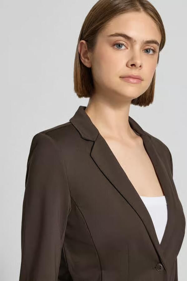 Only Slim fit korte blazer van viscosemix model 'POPTRASH' - Foto 2