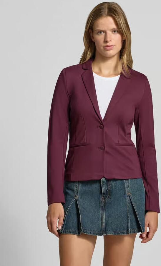 Only Jerseyblazer ONLPOPTRASH – 2-knoops blazer met getailleerd silhouet regular fit milano rib materiaalmix reverskraag effen - Foto 2