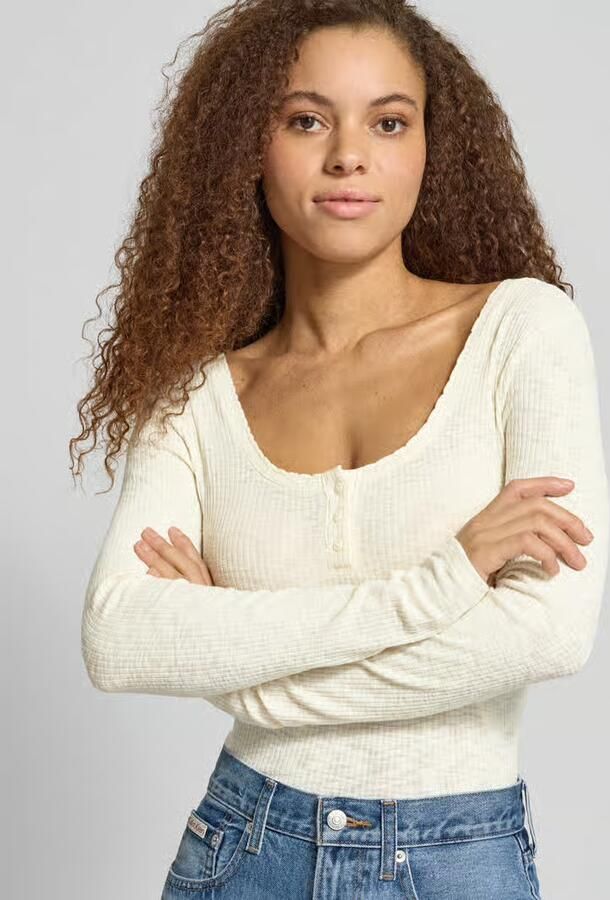 Only Slim fit shirt met lange mouwen en katoen model 'JULIANE LIFE'