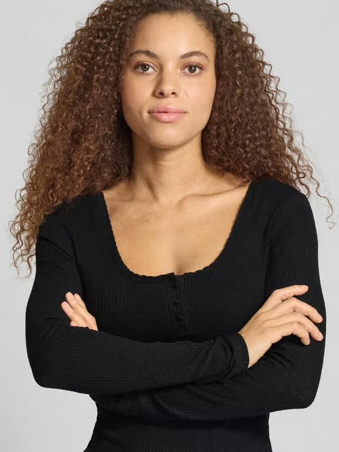 Only Slim fit shirt met lange mouwen en katoen model 'JULIANE LIFE'
