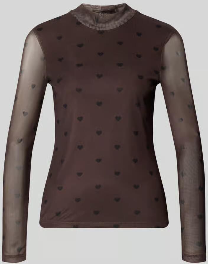 Only Slim fit shirt met lange mouwen met all-over motief model 'ERICA'