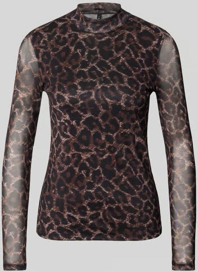 Only Slim fit shirt met lange mouwen met all-over motief model 'ERICA'