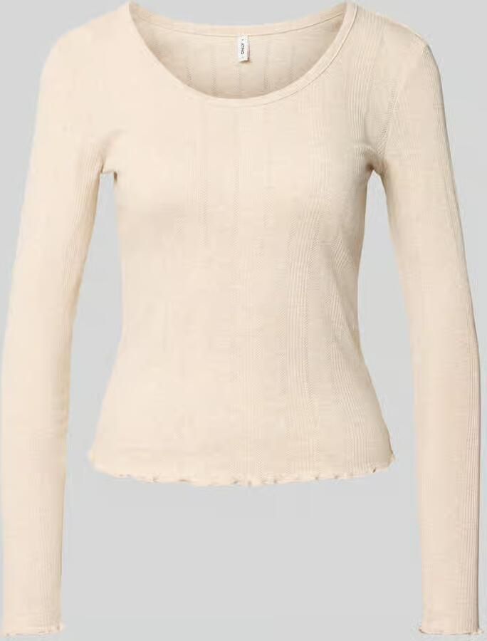 Only Slim fit shirt met lange mouwen met katoenanteil model 'TENNA'