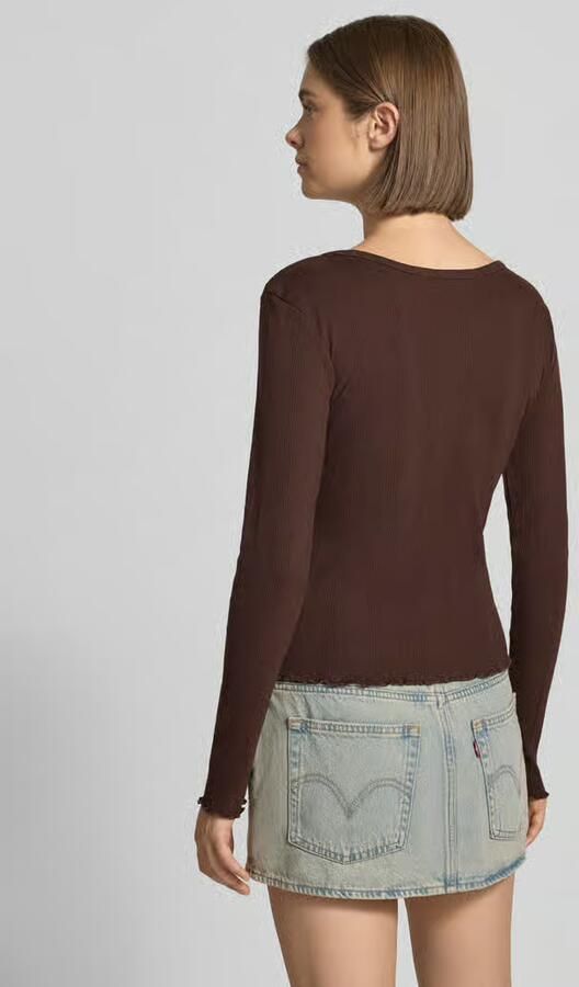 Only Slim fit shirt met lange mouwen met katoenanteil model 'TENNA' - Foto 3