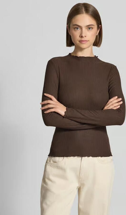 Only Slim fit shirt met lange mouwen met viscose model 'EMMA' - Foto 3