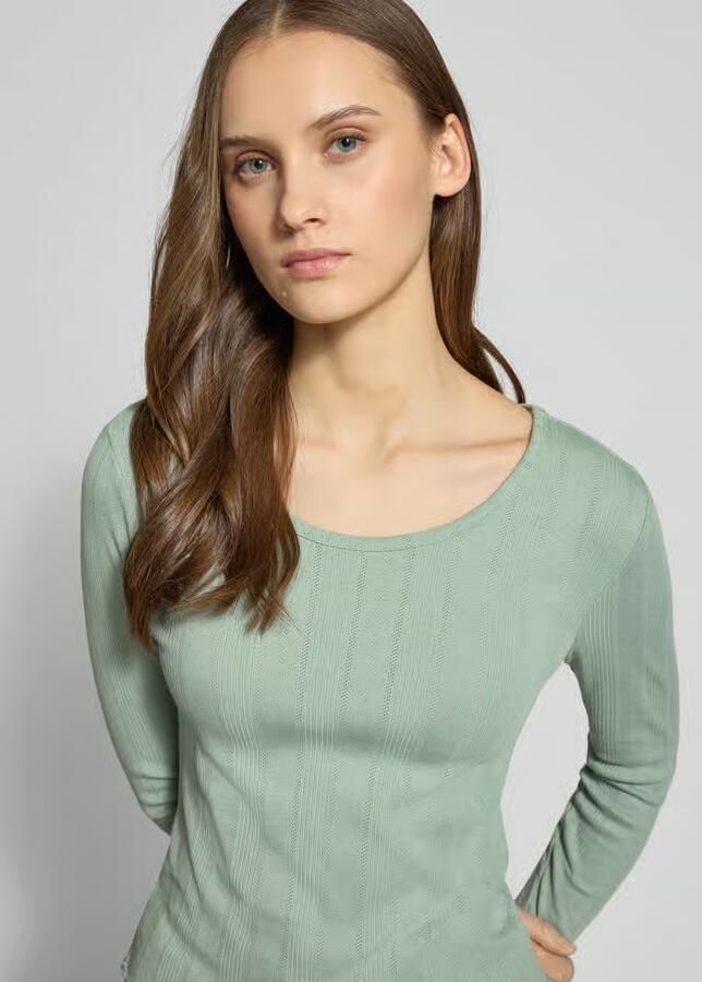 Only Slim fit shirt met lange mouwen van biologische katoenmix model 'TENNA LIFE'