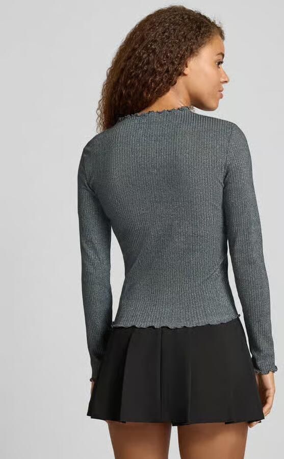 Only Slim fit shirt met lange mouwen van katoenmix model 'EMMA' - Foto 2