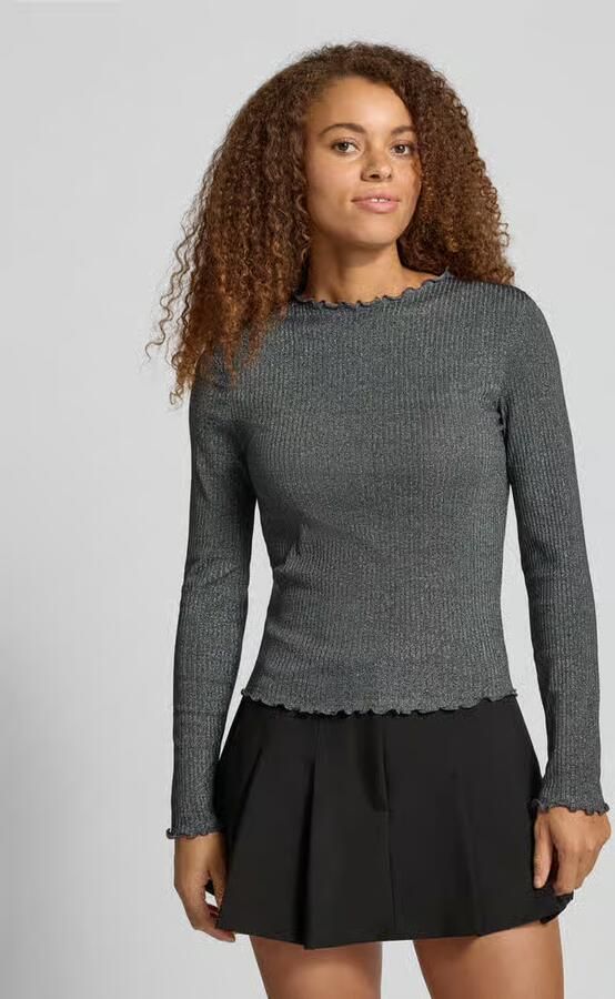 Only Slim fit shirt met lange mouwen van katoenmix model 'EMMA' - Foto 3