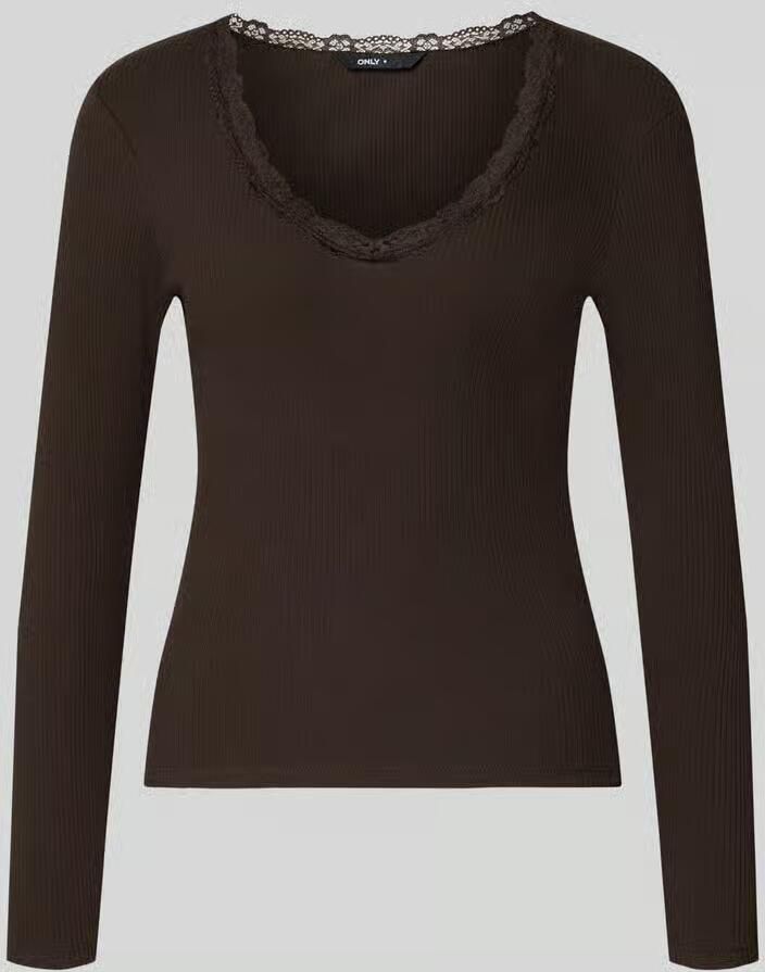 Only Slim fit shirt met lange mouwen van katoenmix model 'SARA SHARAI'