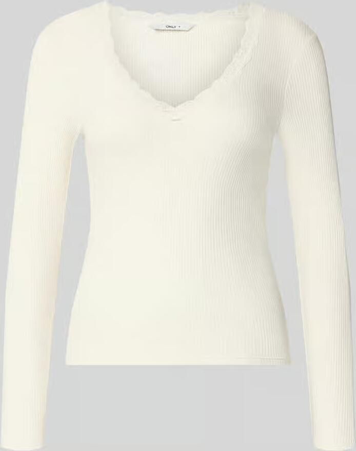 Only Slim fit shirt met lange mouwen van katoenmix model 'SARA SHARAI'