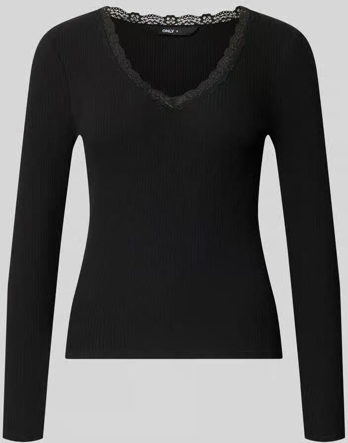 Only Slim fit shirt met lange mouwen van katoenmix model 'SARA SHARAI'