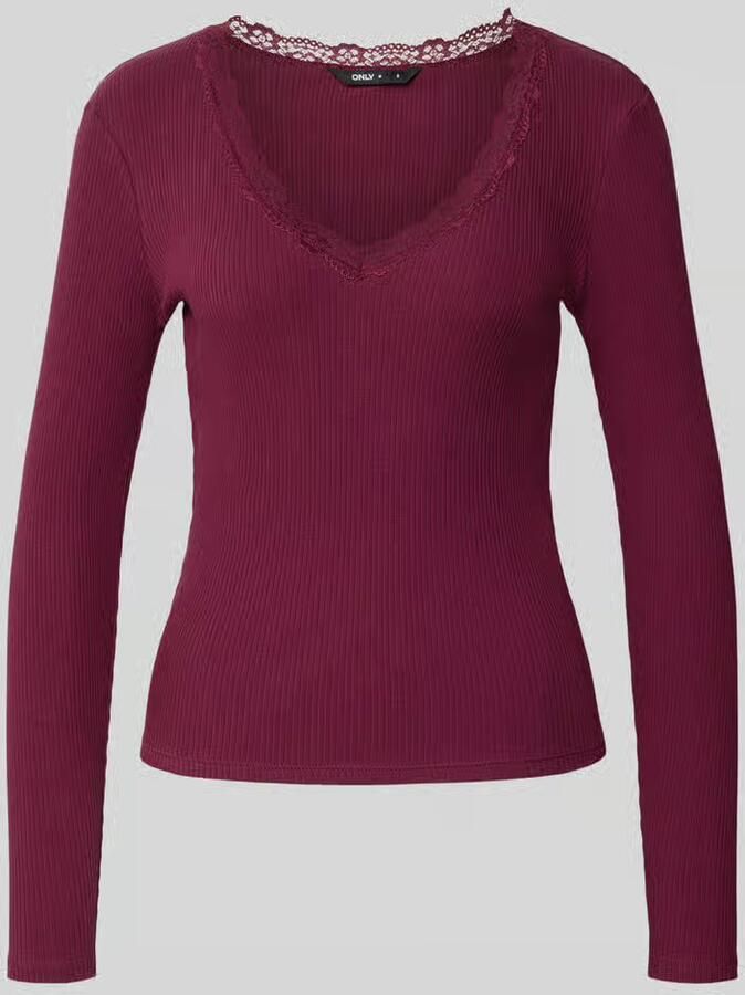 Only Slim fit shirt met lange mouwen van katoenmix model 'SARA SHARAI' - Foto 3