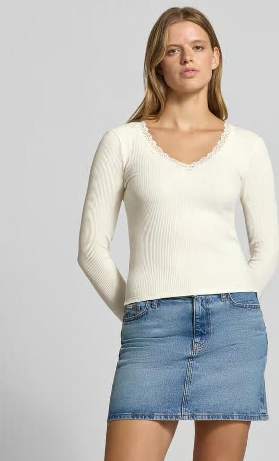 Only Slim fit shirt met lange mouwen van katoenmix model 'SARA SHARAI' - Foto 2