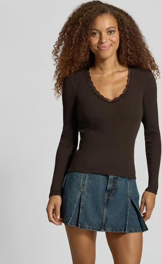 Only Slim fit shirt met lange mouwen van katoenmix model 'SARA SHARAI' - Foto 5