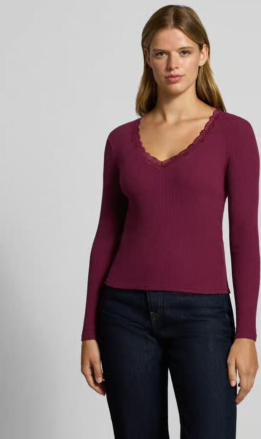 Only Slim fit shirt met lange mouwen van katoenmix model 'SARA SHARAI' - Foto 4