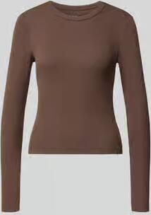 Only slim fit shirt met lange mouwen van katoenmix model 'VAL' - Foto 4