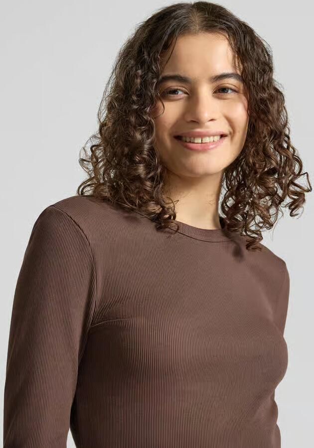 Only slim fit shirt met lange mouwen van katoenmix model 'VAL' - Foto 4