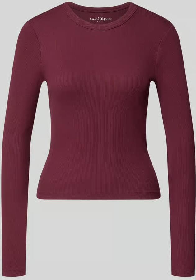 Only slim fit shirt met lange mouwen van katoenmix model 'VAL'