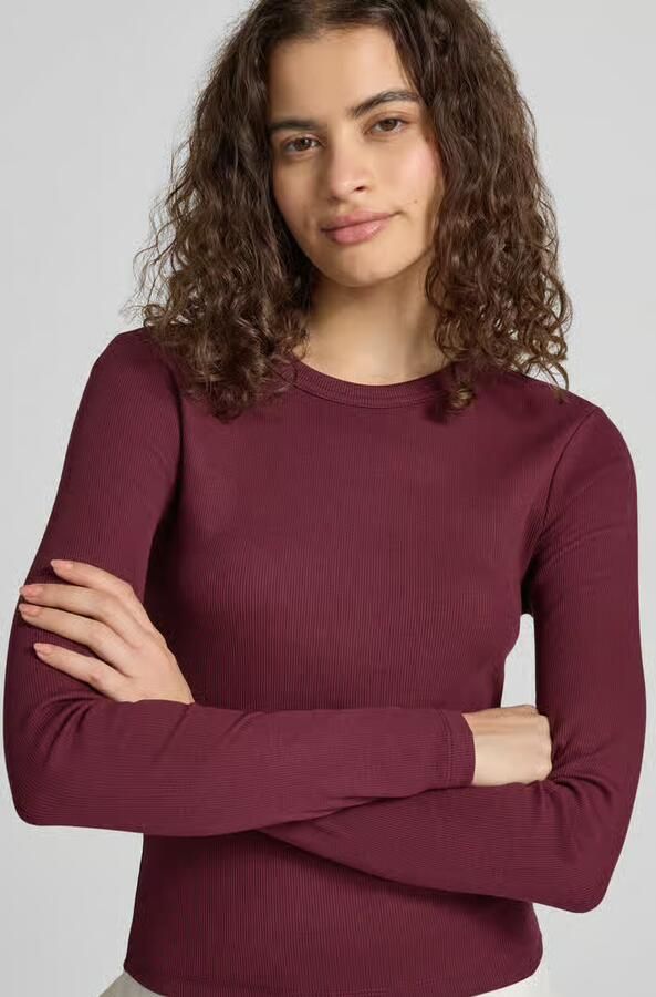 Only slim fit shirt met lange mouwen van katoenmix model 'VAL' - Foto 4