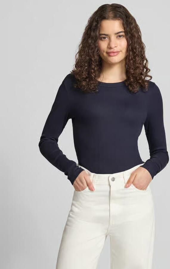 Only slim fit shirt met lange mouwen van katoenmix model 'VAL' - Foto 2