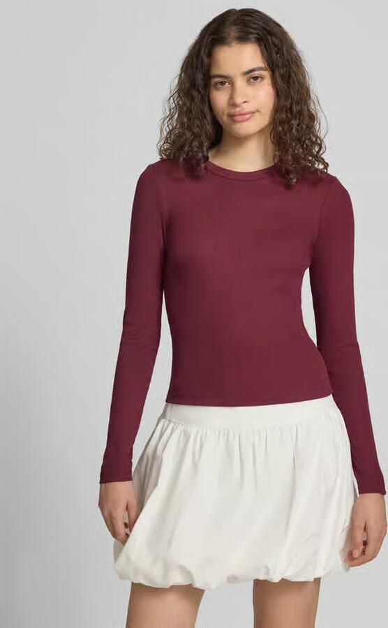 Only slim fit shirt met lange mouwen van katoenmix model 'VAL' - Foto 5