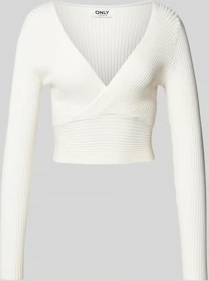 Only Slim fit shirt met lange mouwen van ribtricot model 'HONOR' - Foto 2