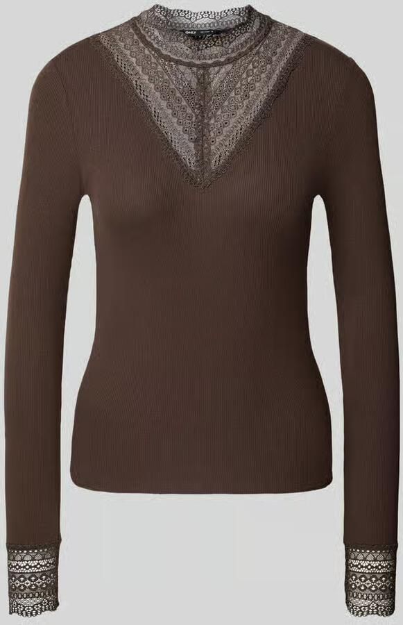 Only Slim fit shirt met lange mouwen van viscosemix model 'TILDE'