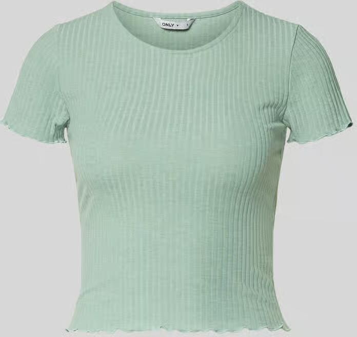Only Shirt met ronde hals ONLEMMA S S SHORT TOP NOOS JRS Ronde hals modieus regular fit gegolfde afwerking effen - Foto 9