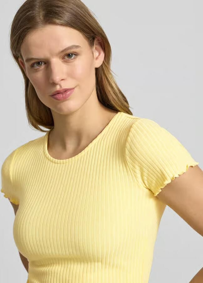 Only slim fit T-shirt met viscose model 'EMMA' - Foto 4