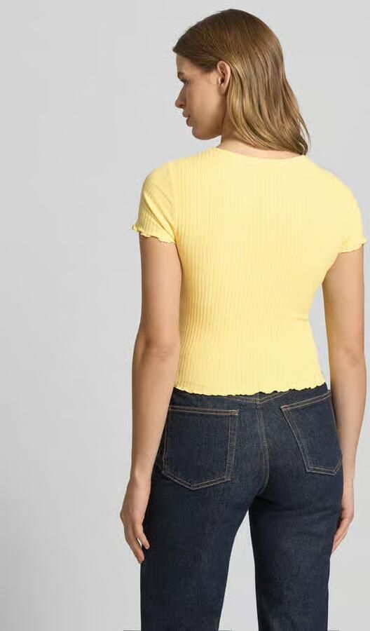 Only slim fit T-shirt met viscose model 'EMMA' - Foto 4