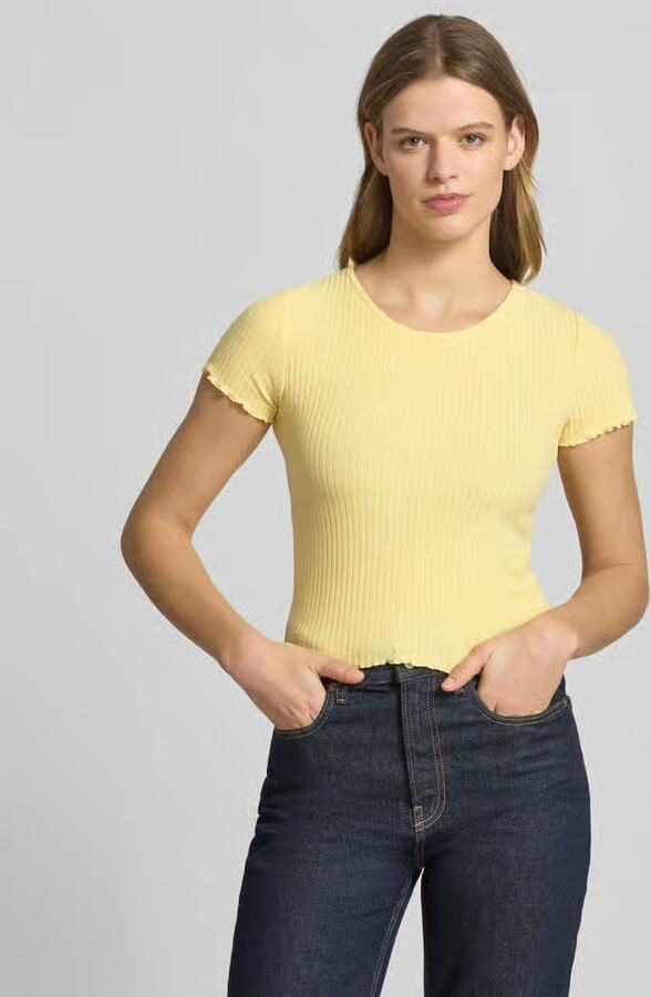 Only slim fit T-shirt met viscose model 'EMMA' - Foto 6